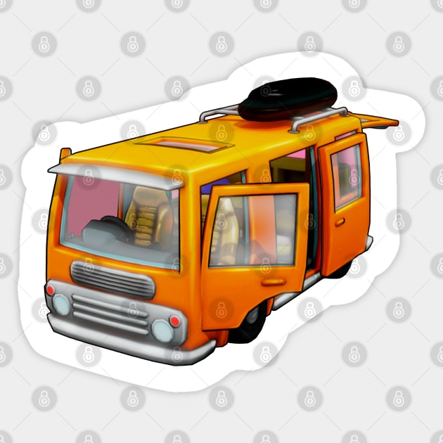 Funny Bus Sticker by MadDesigner